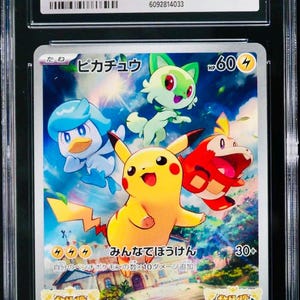 CGC 10 PIKACHU Full Art 2022 Pokemon Japanese Scarlet & Violet Pre