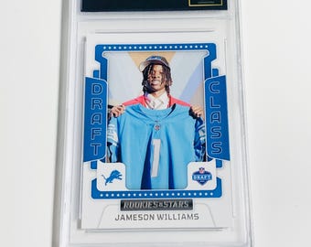 Carta da principiante JAMESON WILLIAMS CLASSIFICATA 10 2022 Panini Rookies & Stars Draft Class Detroit Lions Gem Mint