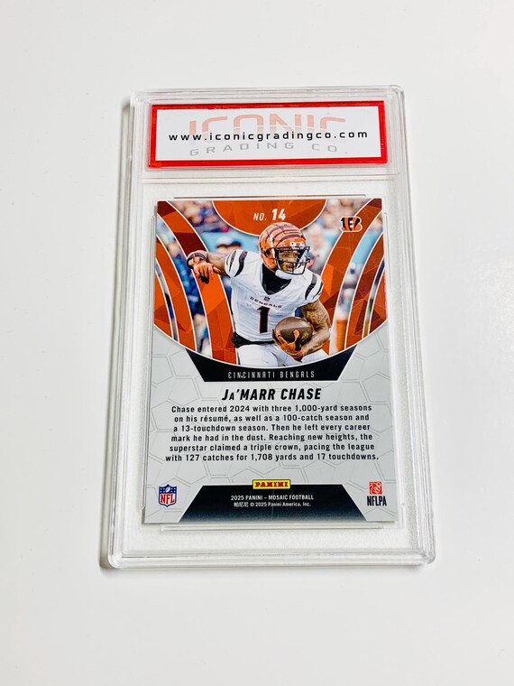 GRADED 10 Ja'marr CHASE 2025 Mosaic Elevate #14 Cincinnati Bengals
