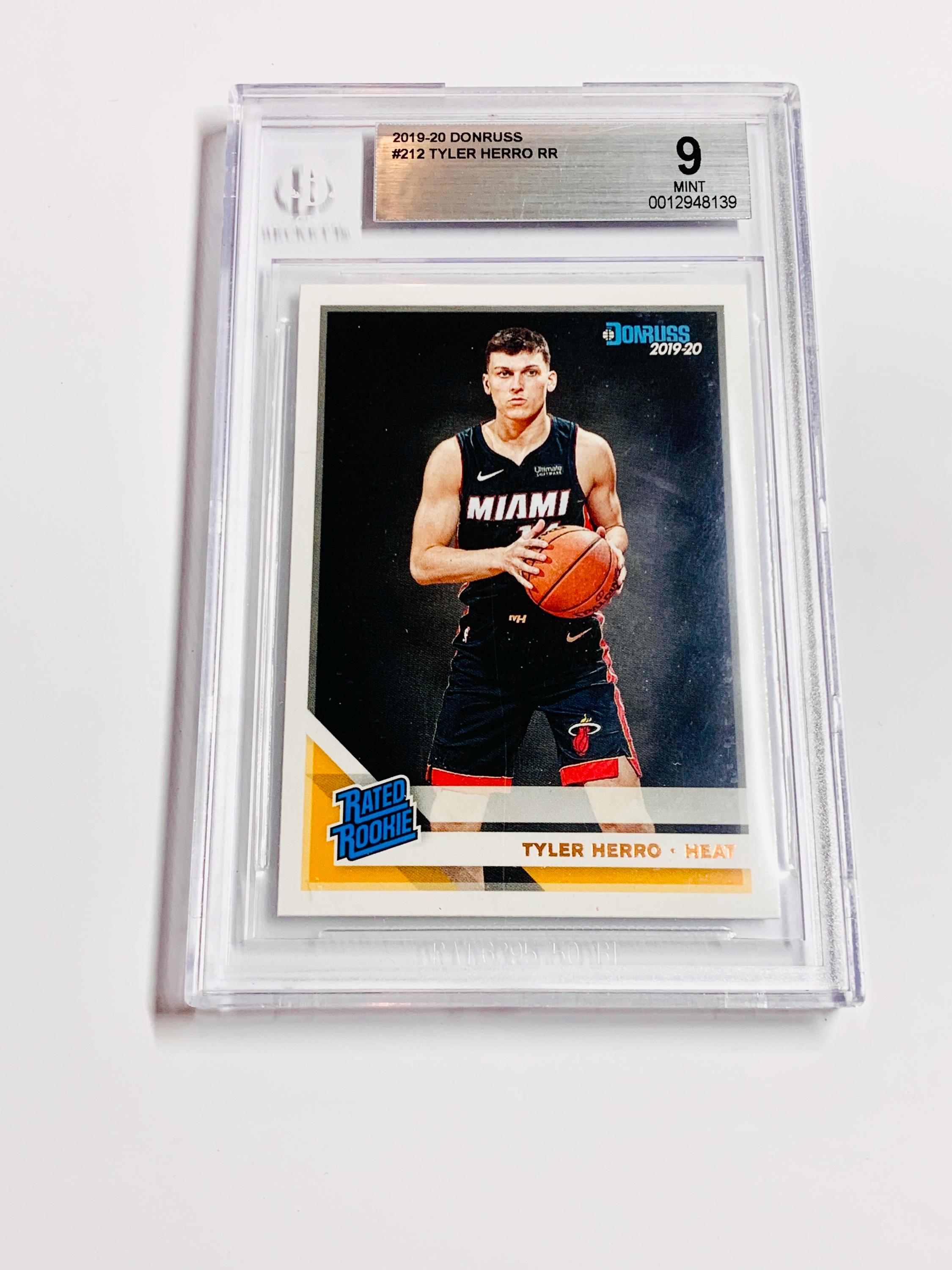 CALIFICACIÓN 9 TYLER HERRO Tarjeta de novato 2019-20 Calificación