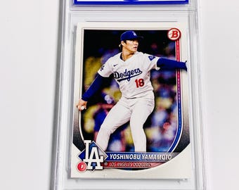 CLASSIFICATO 10 YOSHINOBU YAMAMOTO 2025 Bowman Los Angeles Dodgers #18 "World Series Mvp" Gem Mint