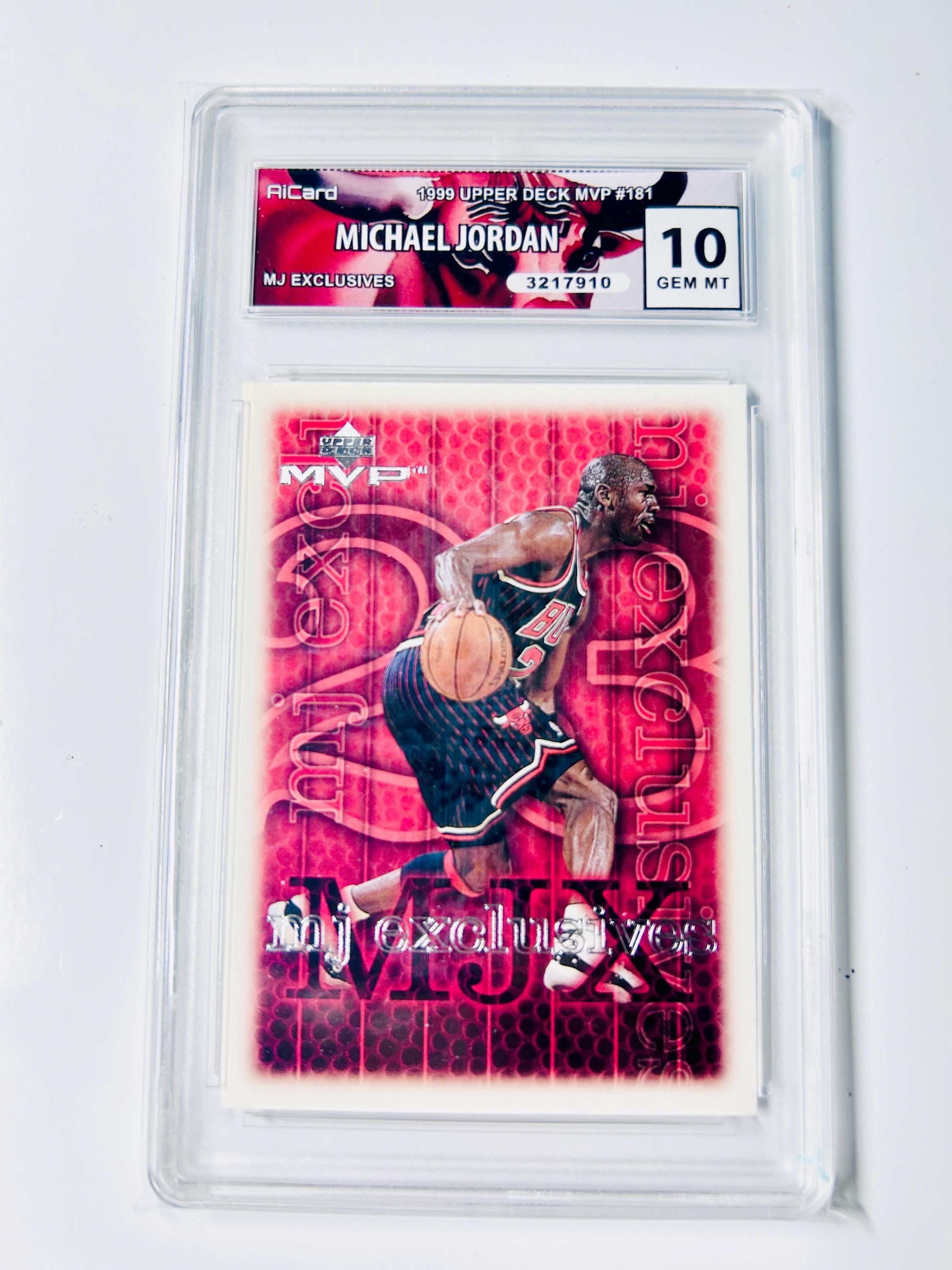 GRADED 10 MICHAEL JORDAN 1999 Upper Deck Mvp Mj Exclusives #181 