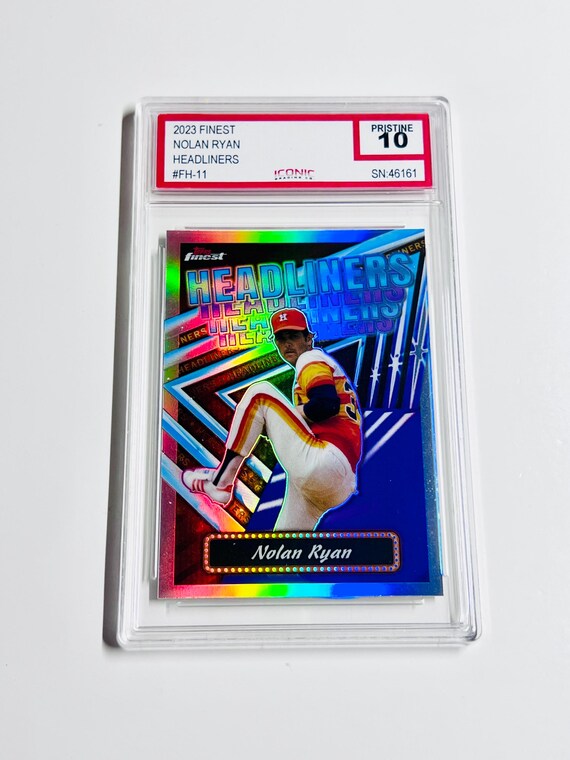 GRADED 10 NOLAN RYAN 2023 Finest Headliners Refractor #FH11 Houston Astros  Pristine Card