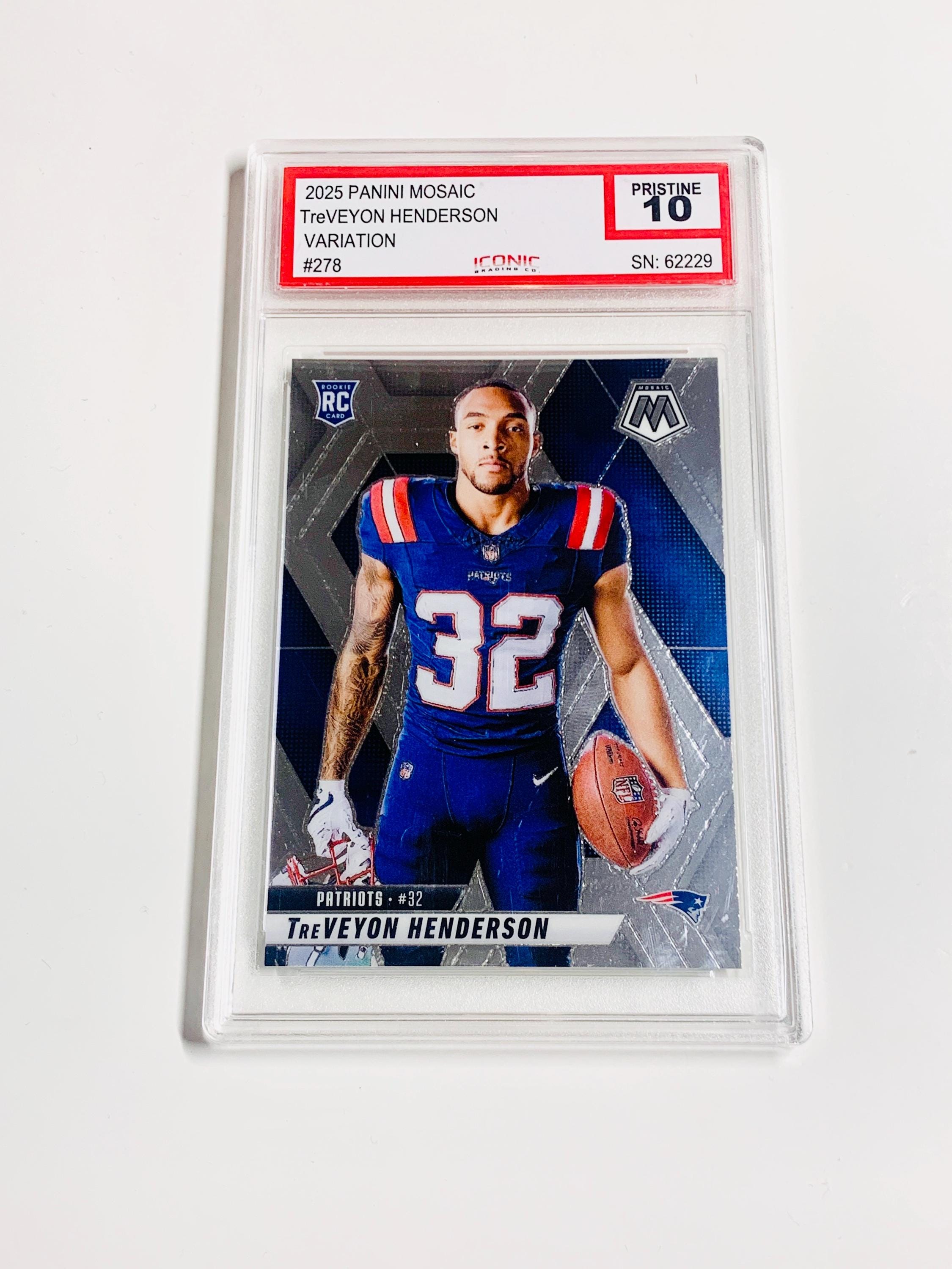GRADED 10 Treveyon HENDERSON Rookie Card 2025 Mosaic Variation