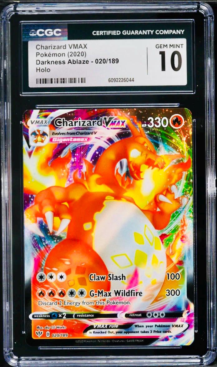 CGC 10 CHARIZARD VMAX Full Art 2020 Pokemon Darkness Ablaze 020
