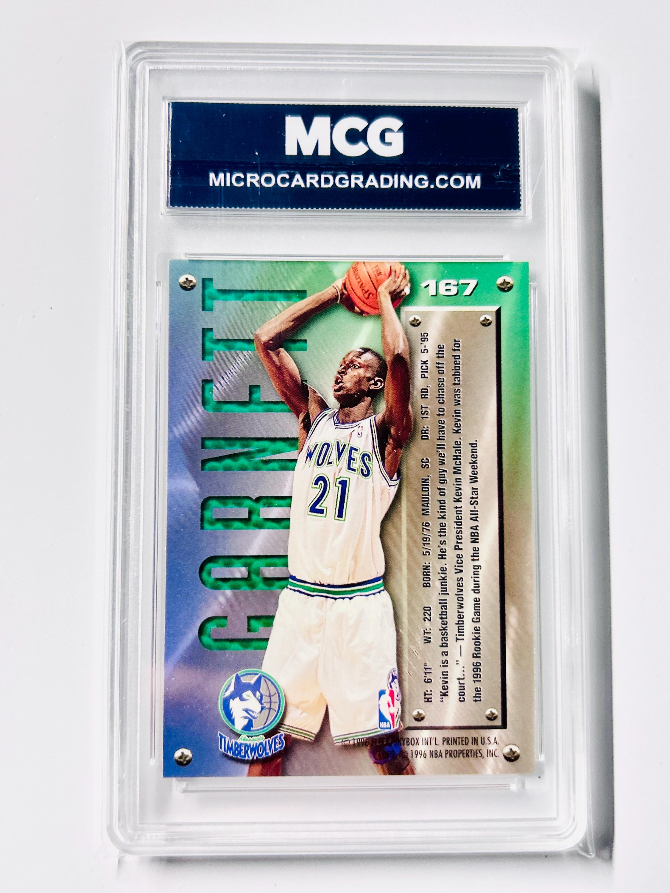 GRADED 10 KEVIN GARNETT Rookie Card 1995 Metal #167 Minnesota