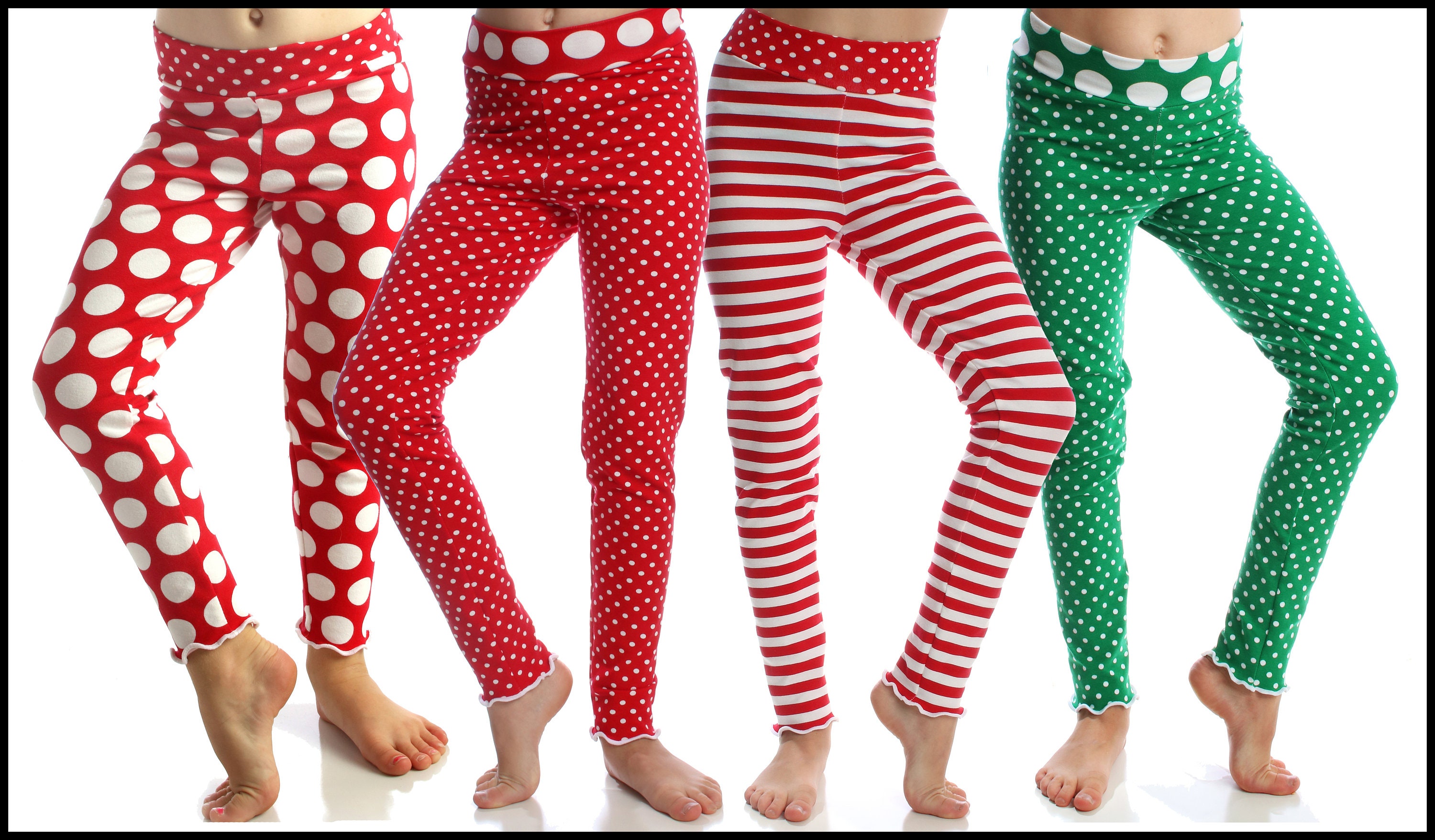 Christmas leggings baby toddler leggings red and white stripe Etsy