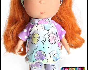 MOUSE BALLOONS doll outfit, vacation mouse outfit to fit Mia dolls, Mia doll dress, leggings for mia doll, Stretch knit pants, mia  clothes