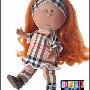 Conjunto de muñeca FALL PLAID, conjunto de cuadros para muñecas Mia, mini mameluco Mia, leggings para muñeca Mia, pantalones de punto elástico, ropa para muñecas Mia