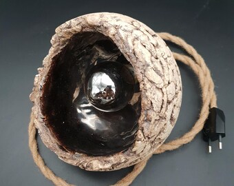 Abajur de mesa de cerâmica feito à mão