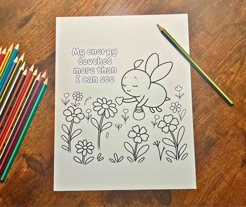 Bizzy the Bee Pea Coloring Page – 'my Energy Touches More Than I Can ...
