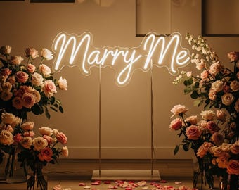 Custom “Marry Me” Neon Sign, Custom Neon Sign Battery Operated, Neon Sign Custom Wedding, Neon Name Sign, Custom Led Neon Sign For Wedding