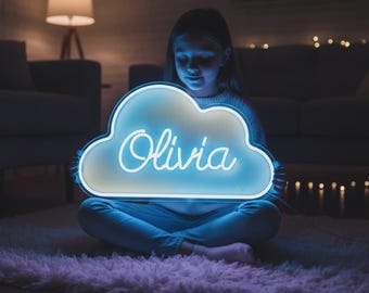 Custom Name Neon Sign for Kids Bedroom Decor, Personalized LED Sign Wall Decor, Nursery Room Decor, Dorm Wall Decor,Birthday Gift for Kids,