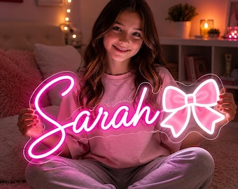 Personalized Name Neon Sign for Kids, Custom LED Light Bedroom Decor, Boys Girls Game Room Neon Sign, Unique Kids Birthday Gift