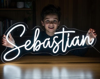 Custom Kids Room Decor, Custom Neon Sign, LED Name Sign, Personalized neon Name Light, Neon Light Sign, Neon Home Decor, Gift for Children