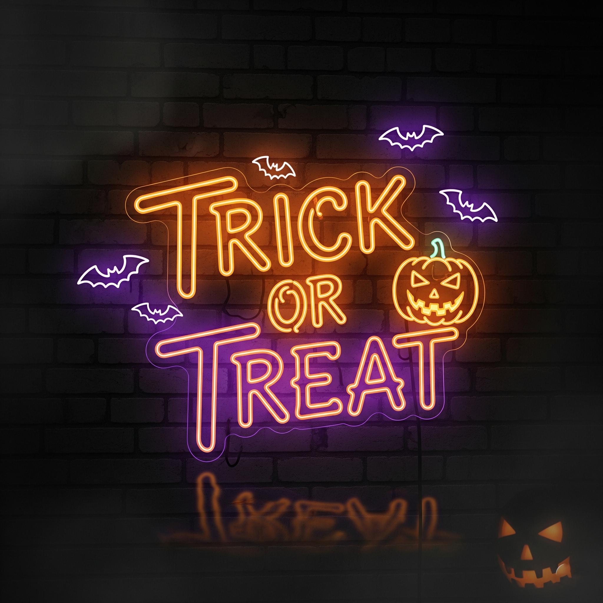 ハロウィン風カボチャ ネオン看板 – wonderlandmoving サインランプ ゴーストネオンサイン、かわいい不気味なゴーストサイン、カボチャ付き、レストランに最適、男の隠れ家パーティー、カボチャの