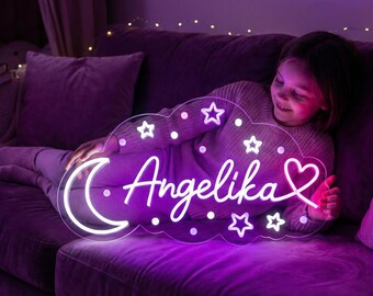 Custom Name Neon Sign For Kids, Neon Sign Bedroom Neon Sign Custom Neon Sign Bedroom Bedroom Decor Kids Room Decor Home Decor Gift For Kids