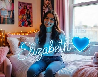 Custom Name Neon Sign for Kids, Nursery Room Decor, Birthday Gift for Kids, Bedroom Neon Sign, Dorm Wall Decor, Teenage Girl Gift