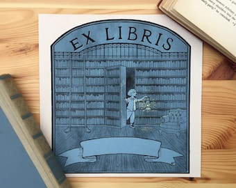 Library Art Print: "Ex Libris"