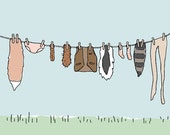 laundry art print: good drying day