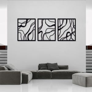 Modern Lines Metal Wall Art, Metal Wall Hangings, Modern Wall Decor, Housewarming Gift, Minimalist Wall Art, Home Decor