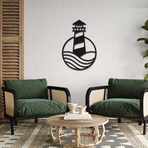 Lighthouse Metal Wall Art, Metal Wall Hangings, Unique Metal Gift, Housewarming Gift, Lighthouse Wall Art, Home Decor