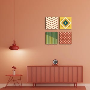 Decoración rústica de pared de madera, decoración de pared bohemia, colgante de pared de madera, bohemia