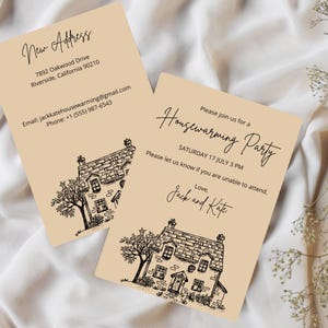Editable Housewarming invitation, housewarming invitation template, invitation template Canva, housewarming party, new home party, printable