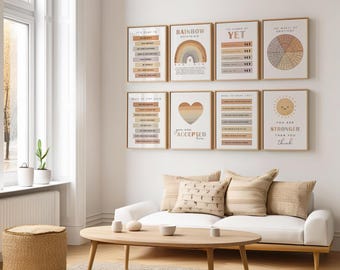Boho Calm Corner Prints: Kids' Room Wall Art (Digital Download)