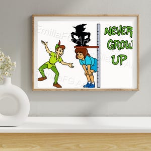 Never Grow Up | Peter Pan-Inspired Digital Art Print | Instant Download