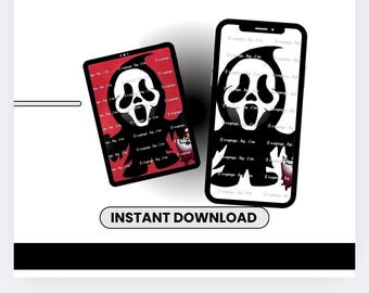 Ghostface Christmas Print | Holiday Digital Art (PNG, JPEG)