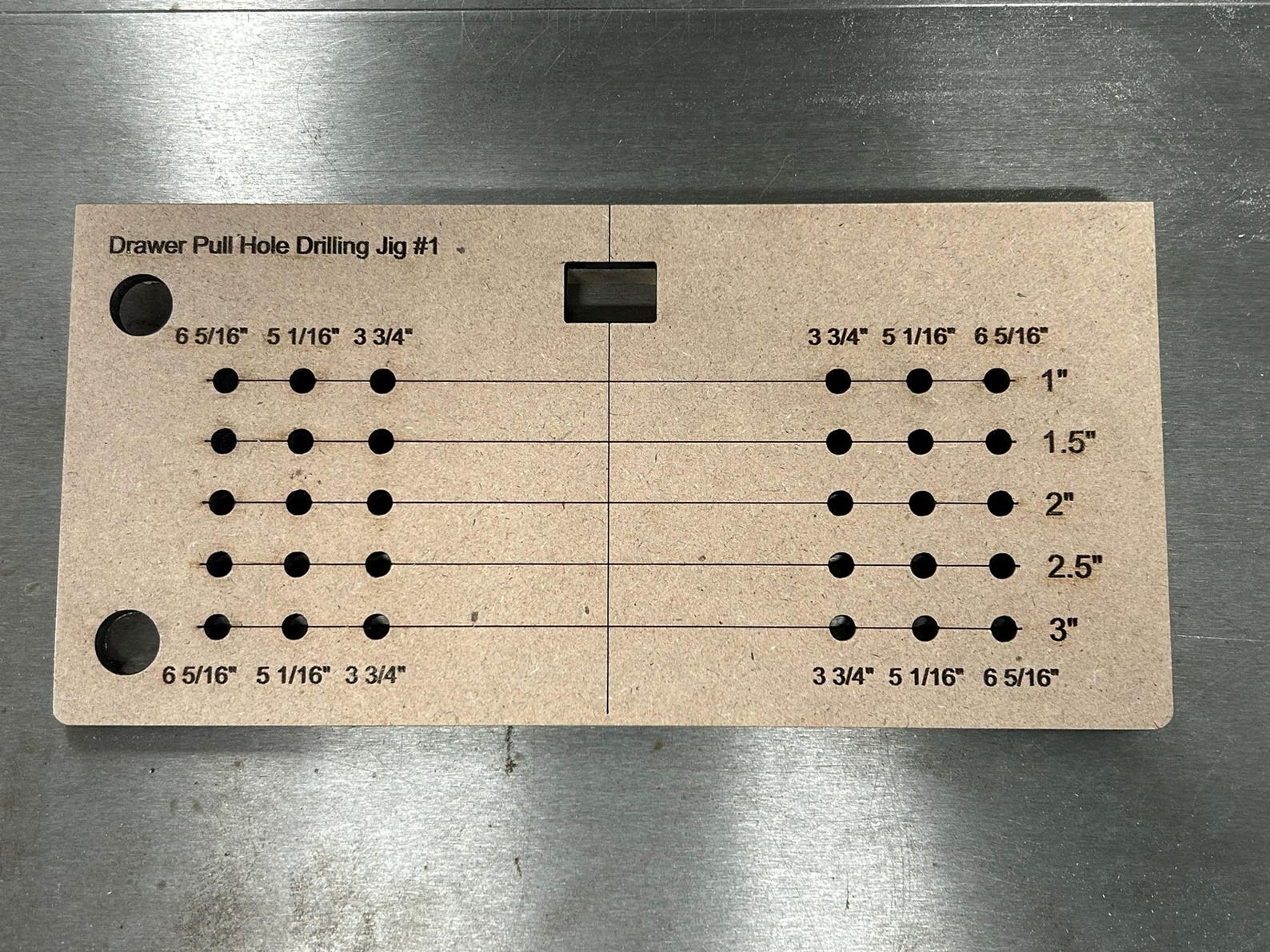 Drawer Pull Installation Jig Hardware Template Etsy