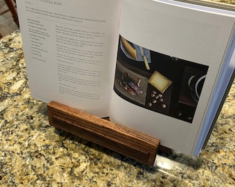 Solid Wood Adjustable Tablet Stand | Perfect Gift for Cook | Tablet Holder | Cookbook Display | Hand Crafted Book Display | Chef Gift