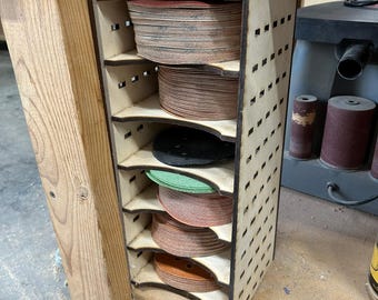 5&quot; Disc Sand Paper Storage | Tool Organizer | Workshop Organization | Workshop Organizer | Sandpaper Storage | Hobby Organizer