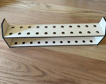 Baltic Birch Screwdriver Organizer | 22-Slot Tool Shelf (Shipped Disassembled)