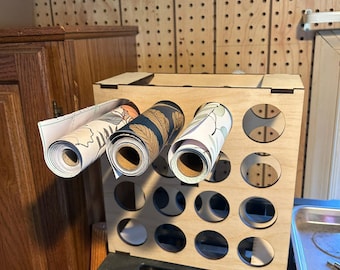 Baltic Birch Vinyl Roll Organizer | Craft Room Storage (Disassembled)