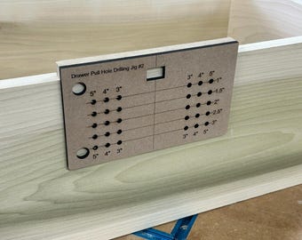 Drawer Pull Installation Jig DIGITAL SVG File | Cabinet Hardware Jig | Drawer | Laser Cut File | Lightburn File | Hardware Layout Tool
