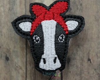 Cow Badge Reel, Heifer Badge Reel, Animal Badge Reel, Badge Reel, Badge Holder, Work ID Holder, ID Badge Holder, Retractable Badge Holder,