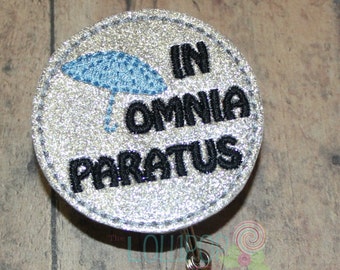 In Omnia Paratus Badge Reel, Badge Reel, ID Holder, Badge ID Holder, Work ID Holder, id badge holder, Retractable Badge reel, Badge