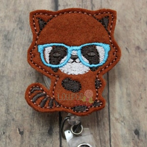 Geeky Red Panda Badge Reel, Red Panda Badge Reel, Badge Reel, Badge, Work Id holder, ID badge holder, badge holder, Work Id Badge, Id Badge image 4