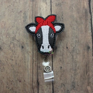 Cow Badge Reel, Heifer Badge Reel, Animal Badge Reel, Badge Reel, Badge Holder, Work ID Holder, ID Badge Holder, Retractable Badge Holder, image 4