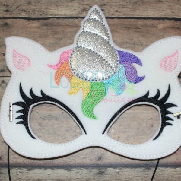 Unicorn Felt Mask, Felt Mask, Unicorn Mask, Dress Up Mask, Dress Up, Costume Mask, Halloween Mask, Pretend Play, Felt Dress Up Mask