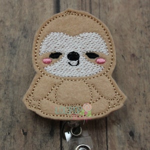 Sloth Badge Reel, Animal Badge Reel, Retractable Badge Holder, Badge Holder, Work ID Holder, Id Badge Holder, ID Badge, work badge holder