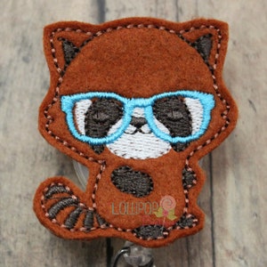 Geeky Red Panda Badge Reel, Red Panda Badge Reel, Badge Reel, Badge, Work Id holder, ID badge holder, badge holder, Work Id Badge, Id Badge image 5