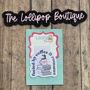 Fueled By Coffee and Romance Bookmark, Bookmark, Magnetic Bookmark, Page Holder, Sparkly Bookmark, Magnetic Foldover Bookmark, Page Marker