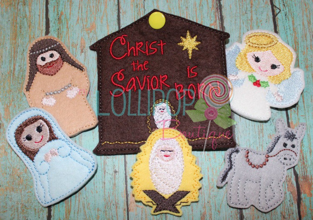 Nativity Finger Puppet Set Nativity Finger Puppets Christmas Nativity ...
