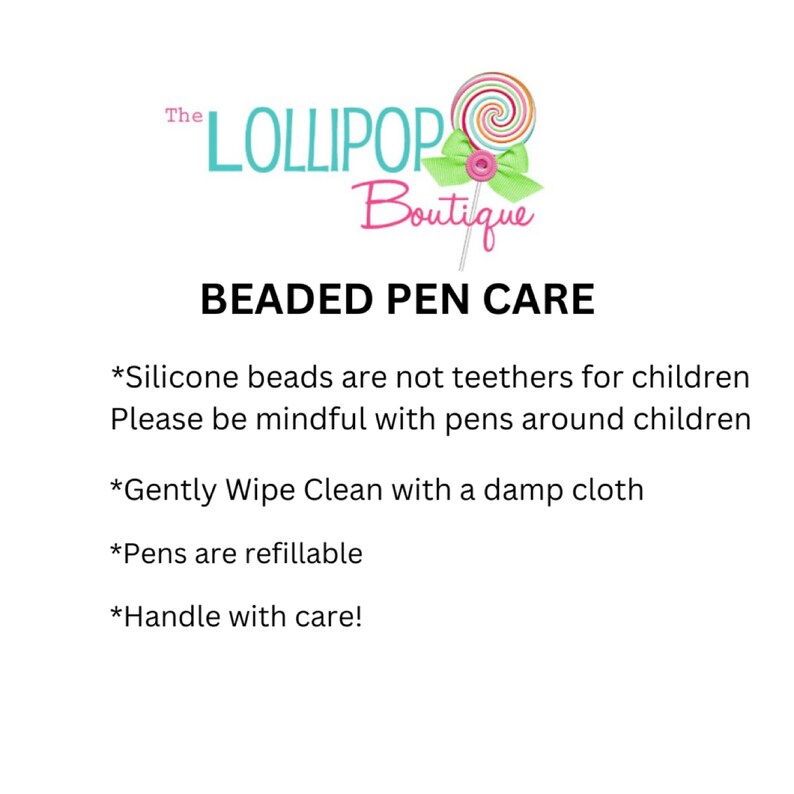 Tan Daisy Beaded Pen, Daisy Beaded Pen, Floral Beaded Pen, Beaded Pen, Silicone Beaded Pen, Journal Pen, Pen, Refillable Pen image 6