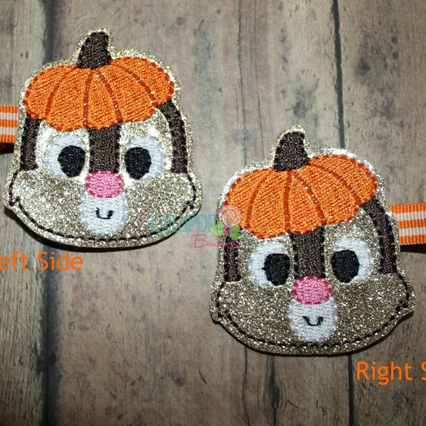 Pumpkin Chipmunk Clippies, Chipmunk Clippies, Fall Clippies, Toddler Clippies, Clippies, Hair Clips, Hair Accessories, Barrettes, Clips