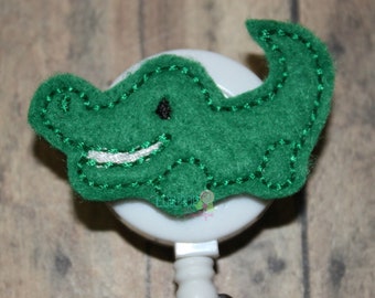 Gator Felt badge Reel, Felt Badge Reel, Badge Reel, Animal Badge Reel, Work ID Holder, Work ID Badge, ID Badge Holder, Badge Holder