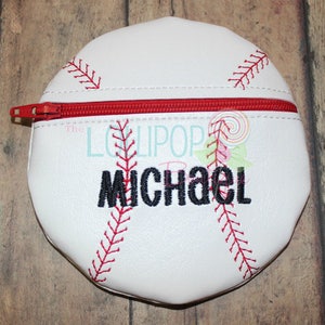 Kids Baseball Design Coin Case